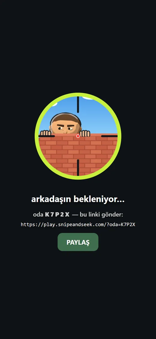 Arkadaş odası: arkadaşın bekleniyor, oda kodu, davet linki ve PAYLAŞ